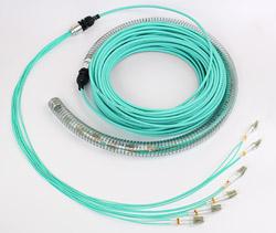 439050 - LWL Kabel 50m, 12 Fasern, LC Stecker, 12G OM3 Multimode