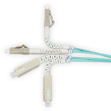 LWL Patchkabel gewinkelt mit LC-SC Winkelstecker