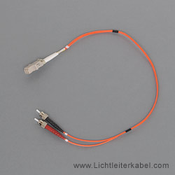 LWL Adapterkabel ST/LC Multimode OM1 mit Stecker und Buchse