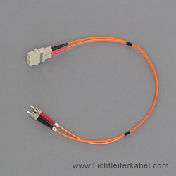 LWL Adapterkabel ST/SC Multimode OM1 mit Stecker und Buchse