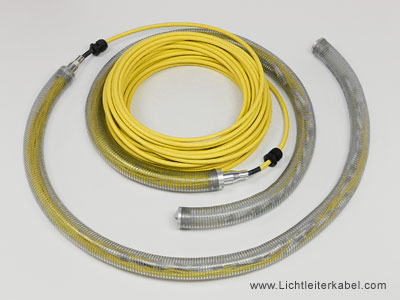 LWL Kabel mit 48 Fasern und montierten Ziehhilfen
