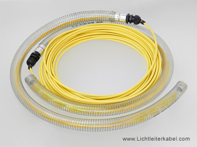 LWL Kabel mit beidseitig vormontierter Einziehhilfe