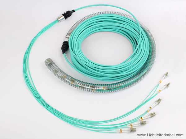 LWL Kabel 12 Fasern LC Stecker OM3