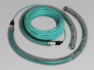 LWL Kabel mit 24 Fasern und zwei Einziehhilfen