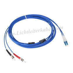 143205 - LWL Patchkabel LC-ST 9/125µm 5m OS2, armiert (trittfest)