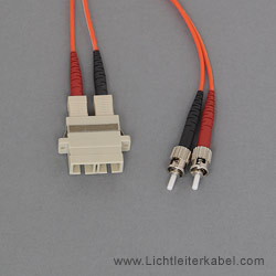 153266 - LWL Adapter ST/SC Multimode OM1 - LWL Adapterkabel mit ST Stecker auf SC Buchse