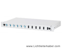 LWL Spleißbox mit 6x LC duplex Kupplungen