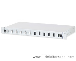 171702 - LWL Spleißbox 19" bestückt mit 6 LC duplex Kupplungen, geeignet für Multimode OM2
