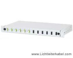 171706 - LWL Spleißbox 19" bestückt mit 6 LC duplex Kupplungen, geeignet für Multimode OM5