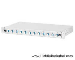 LWL Spleißbox mit 12x LC duplex Kupplungen