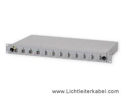 171712 - LWL Spleißbox 19" bestückt mit 12 LC duplex Kupplungen, geeignet für Multimode OM2