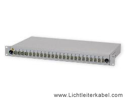 171722 - LWL Spleißbox 19" bestückt mit 24 LC duplex Kupplungen, geeignet für Multimode OM2