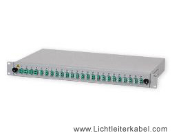 171723 - LWL Spleißbox 19" bestückt mit 24 LC duplex Kupplungen, geeignet für Multimode OM3