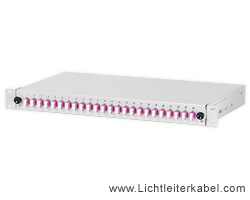 171724 - LWL Spleißbox 19" bestückt mit 24 LC duplex Kupplungen, geeignet für Multimode OM4