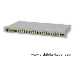 171726 - LWL Spleißbox 19" bestückt mit 24 LC duplex Kupplungen, geeignet für Multimode OM5