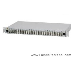 171732 - LWL Spleißbox 19" bestückt mit 24 LC quad Kupplungen, geeignet für Multimode OM2