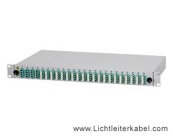 171733 - LWL Spleißbox 19" bestückt mit 24 LC quad Kupplungen, geeignet für Multimode OM3
