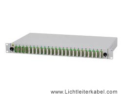 171736 - LWL Spleißbox 19" bestückt mit 24 LC quad Kupplungen, geeignet für Multimode OM5