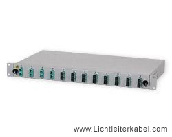 171743 - LWL Spleißbox 19" bestückt mit 12 SC duplex Kupplungen, geeignet für Multimode OM3