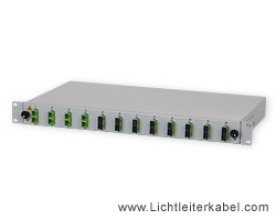 171746 - LWL Spleißbox 19" bestückt mit 12 SC duplex Kupplungen, geeignet für Multimode OM5