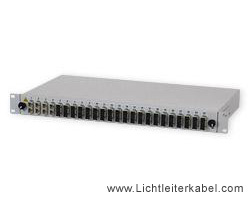171752 - LWL Spleißbox 19" bestückt mit 24 SC duplex Kupplungen, geeignet für Multimode OM2