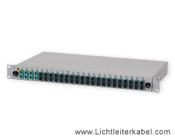 171753 - LWL Spleißbox 19" bestückt mit 24 SC duplex Kupplungen, geeignet für Multimode OM3
