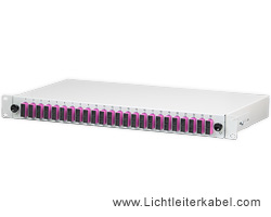 171754 - LWL Spleißbox 19" bestückt mit 24 SC duplex Kupplungen, geeignet für Multimode OM4