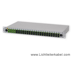 171756 - LWL Spleißbox 19" bestückt mit 24 SC duplex Kupplungen, geeignet für Multimode OM5