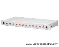 LWL Spleißbox mit 12x ST simplex Kupplungen