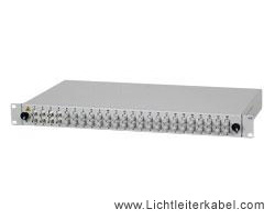 171777 - LWL Spleißbox 19" bestückt mit 24 ST duplex Kupplungen, geeignet für Multimode OM2, OM3, OM4