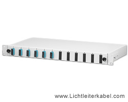 171823 - LWL Spleißbox 19" bestückt mit 6 SC duplex Kupplungen, geeignet für Multimode OM3