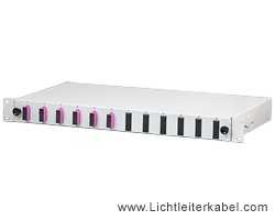 171824 - LWL Spleißbox 19" bestückt mit 6 SC duplex Kupplungen, geeignet für Multimode OM4