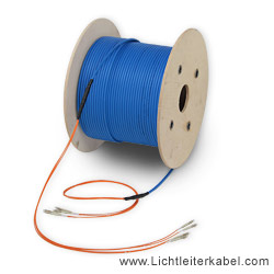 428200 - LWL Kabel 200m, 4 Fasern, LC-LC, OM4 (Indoor und Outdoor geeignet)