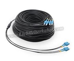 811110 - LWL Kabel, 100m, armiert, 4 Fasern, OS2, SC-SC