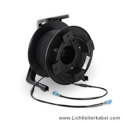 831030 - LWL Kabel 300m, armiert, Singlemode, 4 Fasern, LC auf Kabeltrommel mit Hilfswicklung