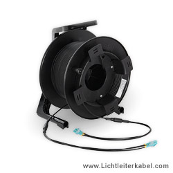 831330 - LWL Kabel 300m, armiert, 4 Fasern, LC, OM3 auf Kabeltrommel mit Hilfswicklung