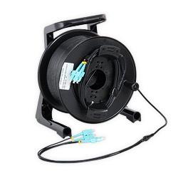 831405 - LWL Kabel 50m, armiert, 4 Fasern, SC, OM3 auf Kabeltrommel mit Hilfswicklung