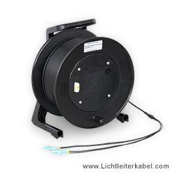 841307 - LWL Kabel auf Trommel, 75m, armiert, 4 Fasern, LC-LC, OM3